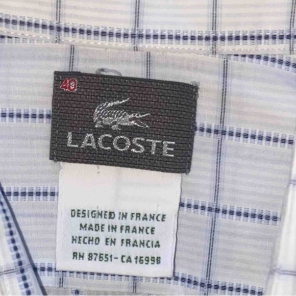 LACOSTE SHIRT SUZE 40 - Picture 2 of 7